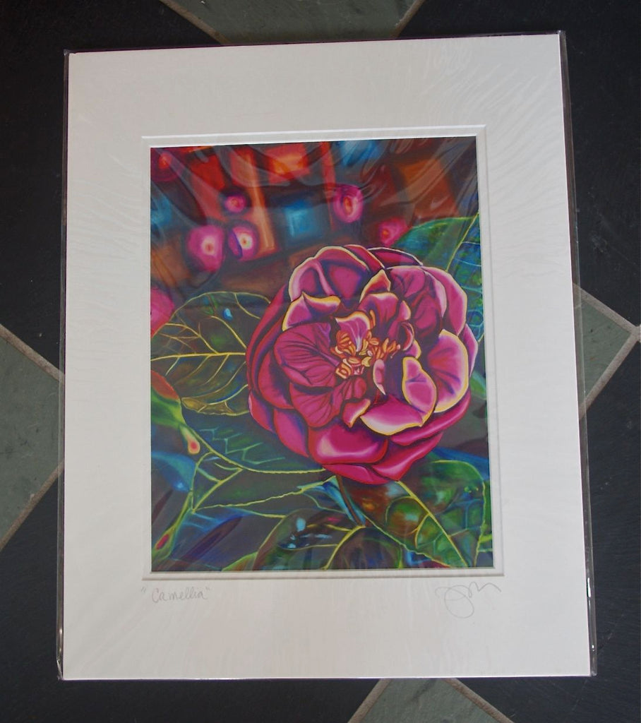 "Camellia" Large Matted Print