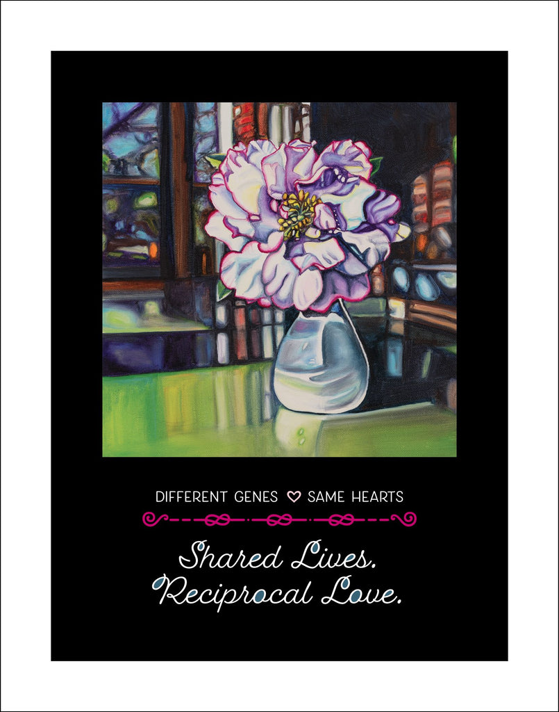 "DIFFERENT GENES SAME HEARTS" -- 11" x 14" Signed & Titled PAPER ART MESSAGE