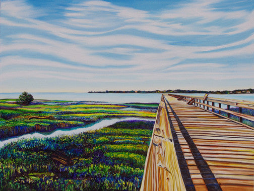 “Fishing Pier” {LANDSCAPE OIL PAINTING}