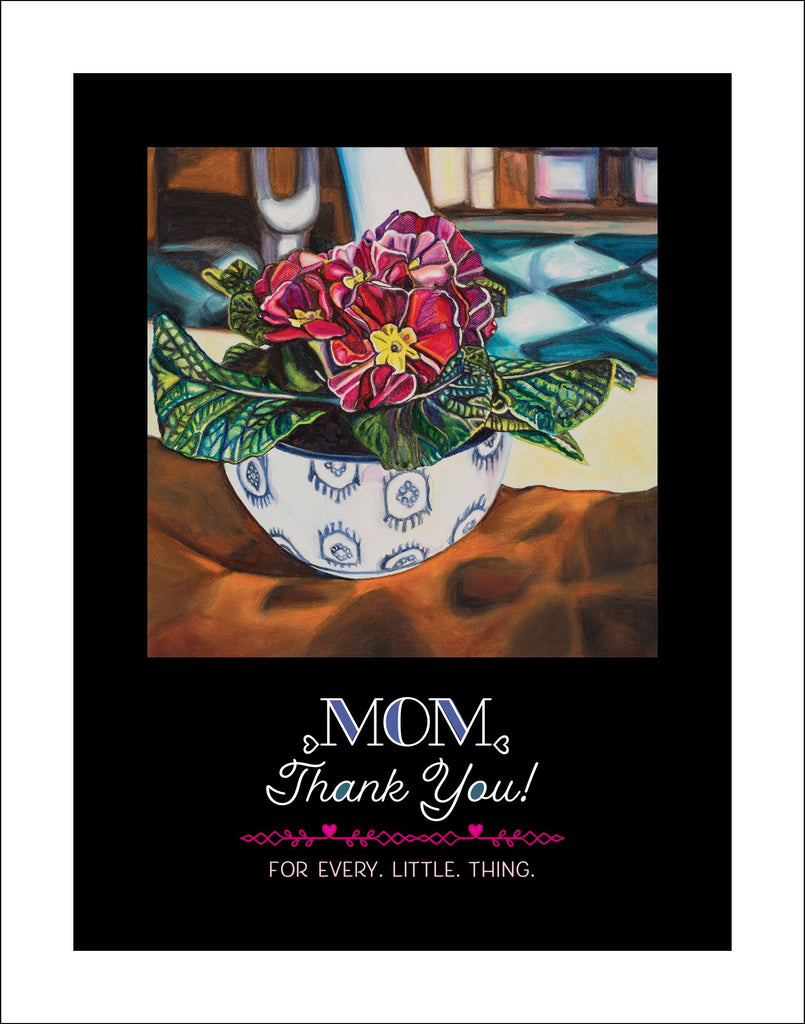 "MOM, THANK YOU" -- 11" x 14" Signed & Titled PAPER ART MESSAGE