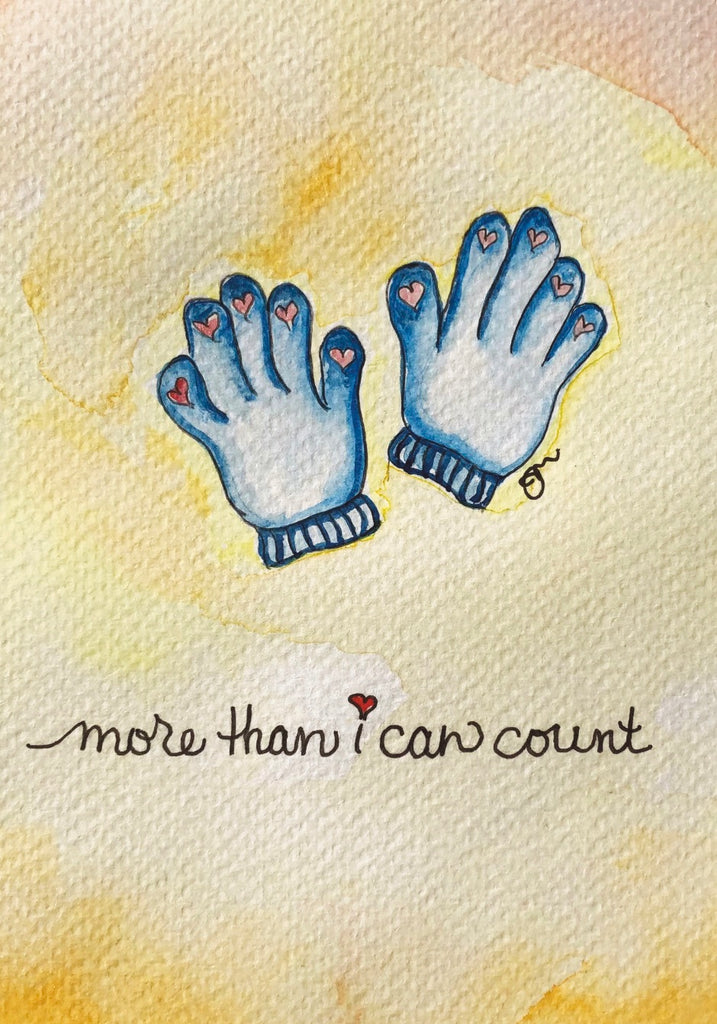 "MORE THAN I CAN COUNT” Greeting Card