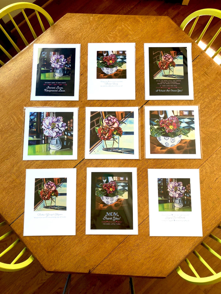 "DIFFERENT GENES SAME HEARTS" -- 11" x 14" Signed & Titled PAPER ART MESSAGE