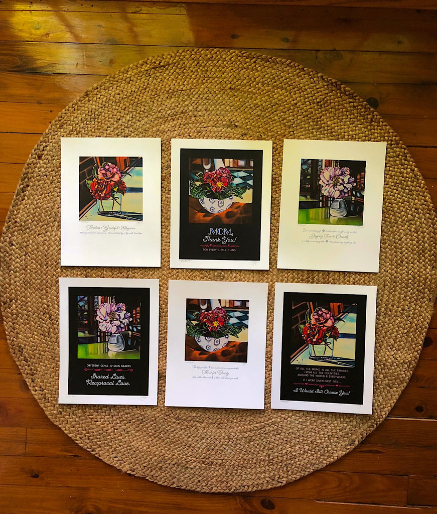 "THIRST FOR BEAUTY" -- 11" x 14" Signed & Titled PAPER ART MESSAGE