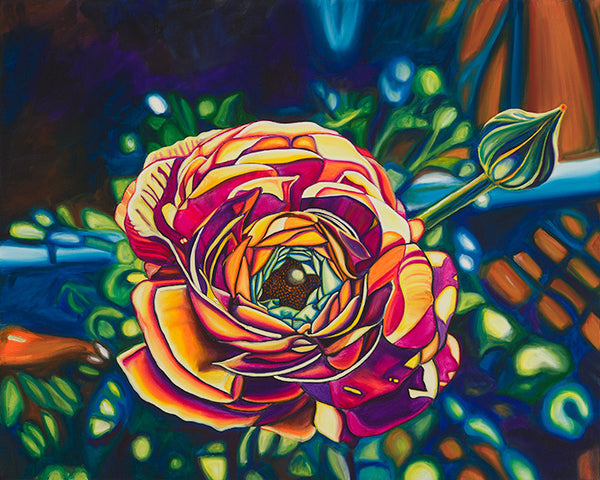 "Ranaculus" {FLORAL OIL PAINTING}