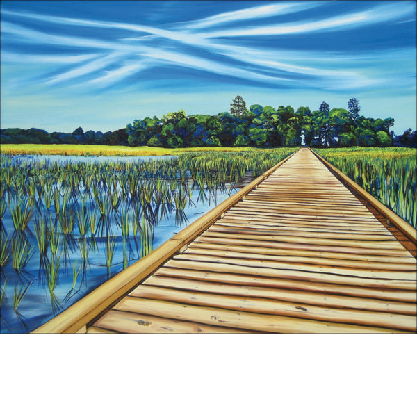 "Salt Marsh Path" Large Paper Art Print