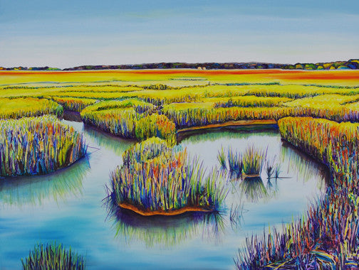 “Salt Marsh Peace” {LANDSCAPE OIL PAINTING}