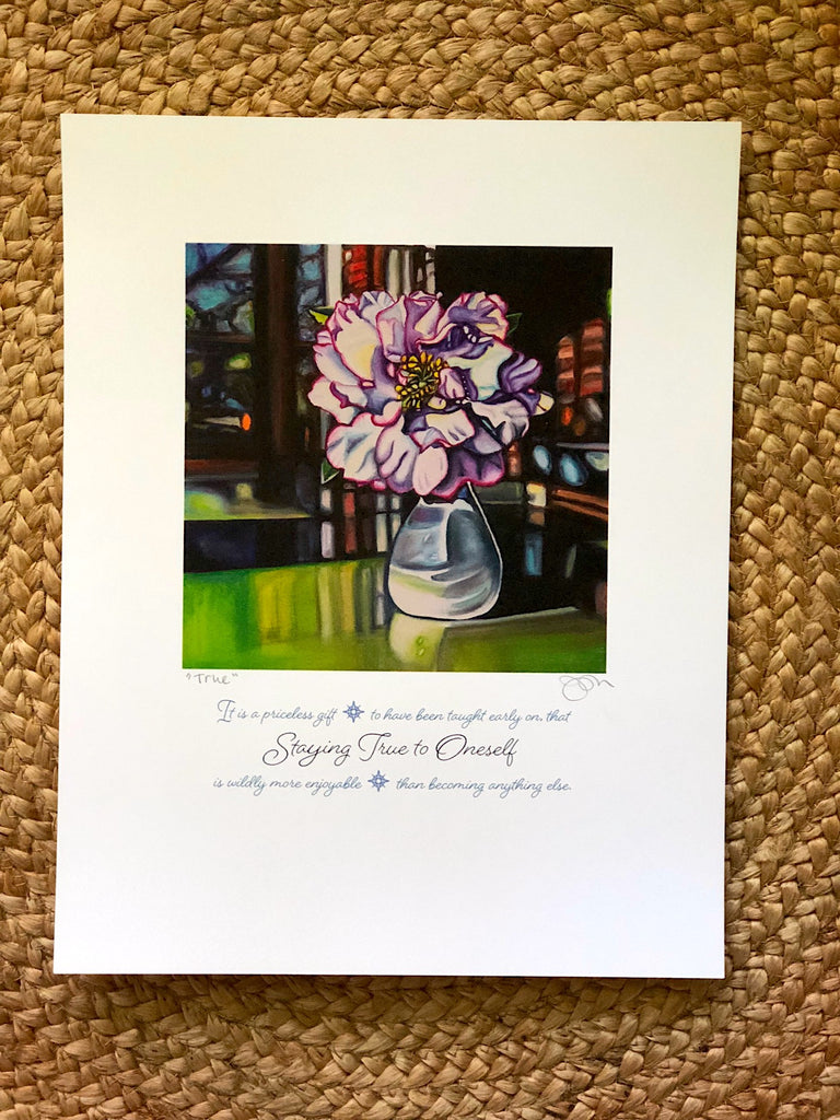 "STAYING TRUE TO ONESELF" -- 11" x 14" Signed & Titled PAPER ART MESSAGE