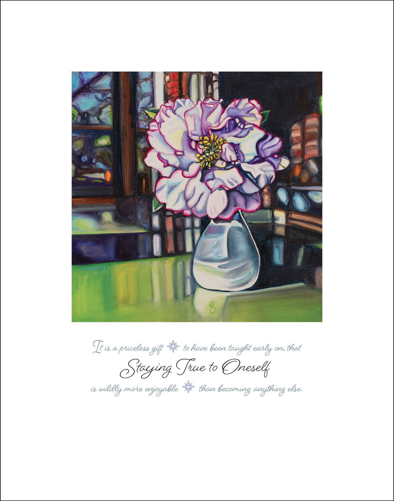 "STAYING TRUE TO ONESELF" -- 11" x 14" Signed & Titled PAPER ART MESSAGE