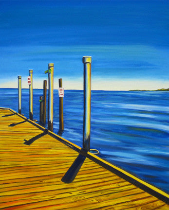 “Boat Dock” {LANDSCAPE OIL PAINTING}