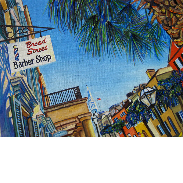 "Broad St. Barber" 16 x 12 Paper Art Print