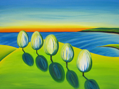 “Pear Orchard” {LANDSCAPE OIL PAINTING}