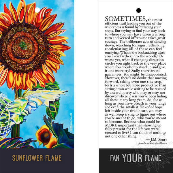 Sunflower Flame Bookmark