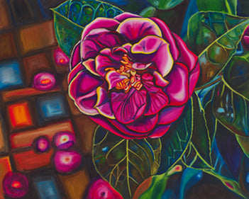 "Camellia" Large Matted Print