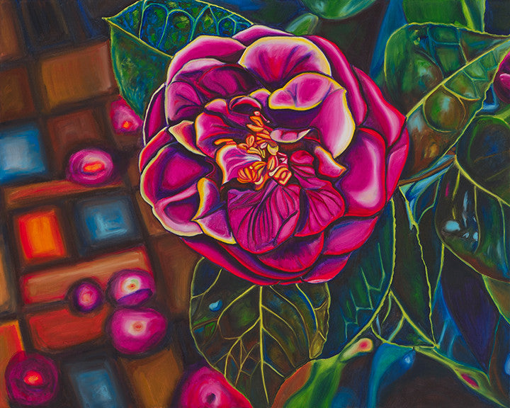 "Camelia" {FLORAL OIL PAINTING}