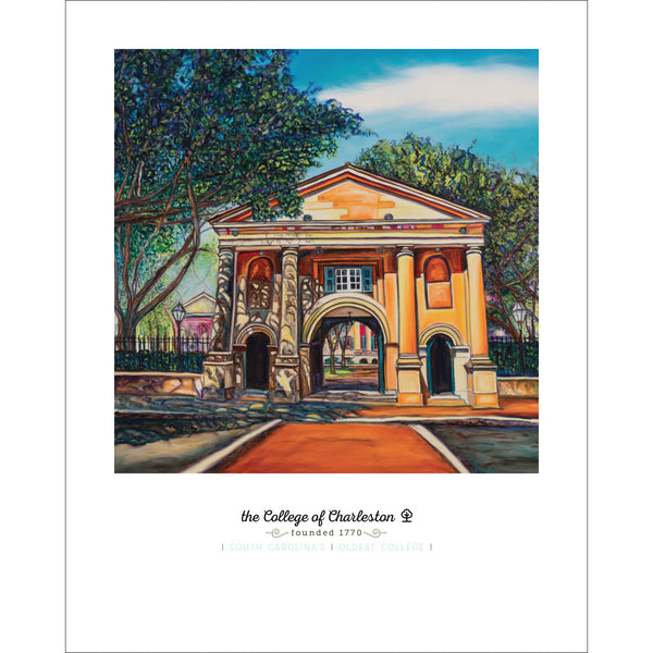 "College of Charleston" Large Paper Art Print