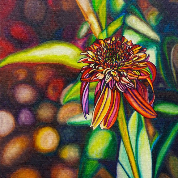 “Coneflower” {FLORAL OIL PAINTING}