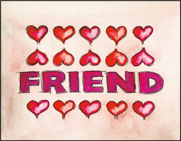 Set of 8 Boxed Note Cards: "FRIEND"