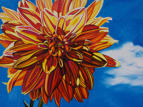 "Flying Dahlia" Large Matted Print