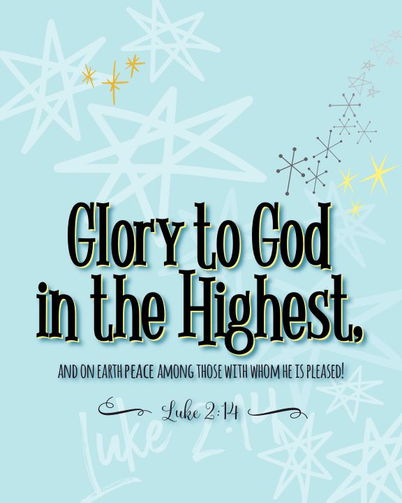 "Glory to God in the Highest" 8 x 10 Paper Art Print