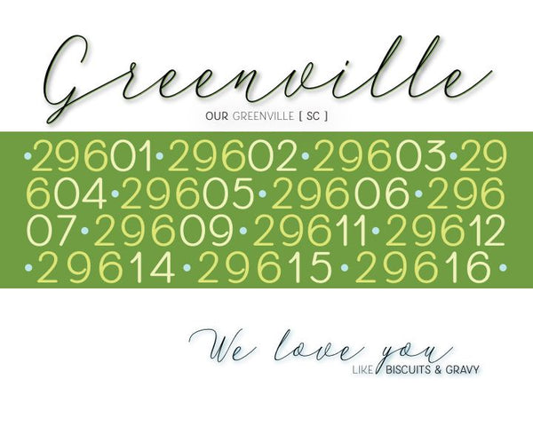 "Greenville We Love You" 8 x 10 Paper Art Print