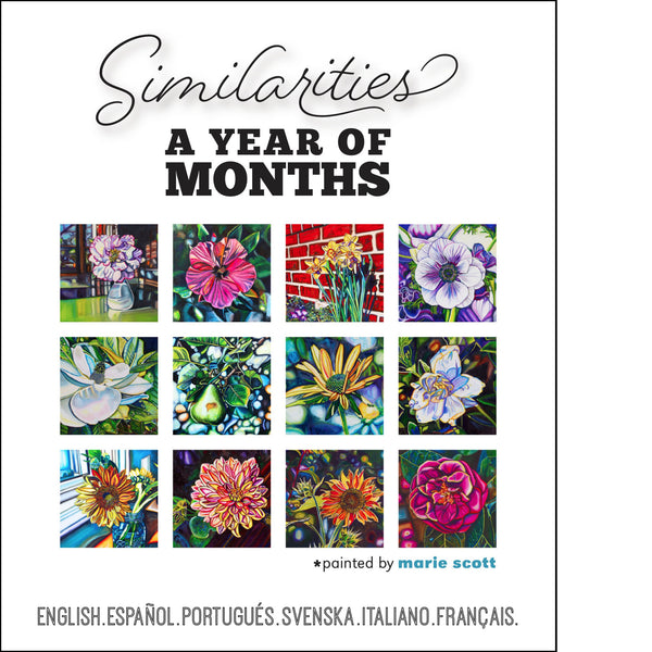 Large MONTHLY Desk Calendar "Similarities: A YEAR OF MONTHS"