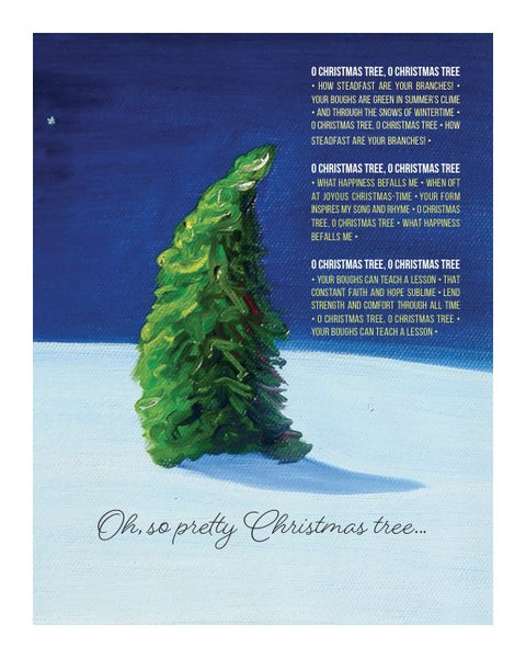"Oh (So Pretty) Christmas Tree" 8 x 10 Paper Art Print