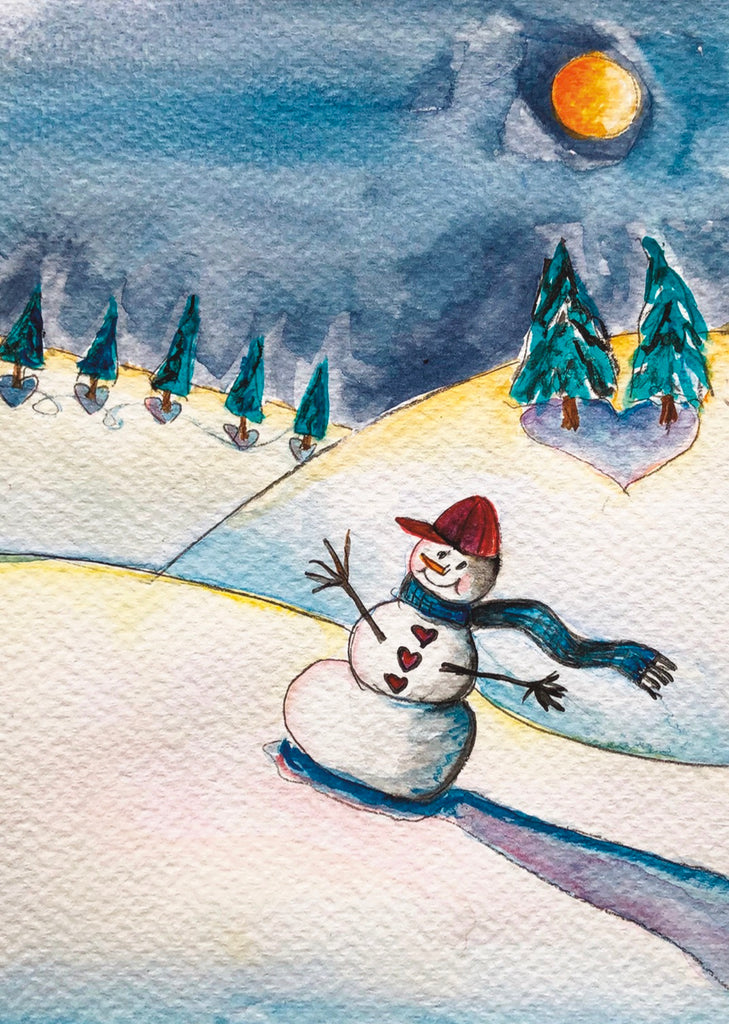 "Snow Boyfriend" Watercolor Art Print