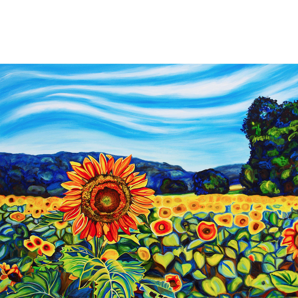 "Sunflower Field" 16" x 20" Decorator ART PRINT
