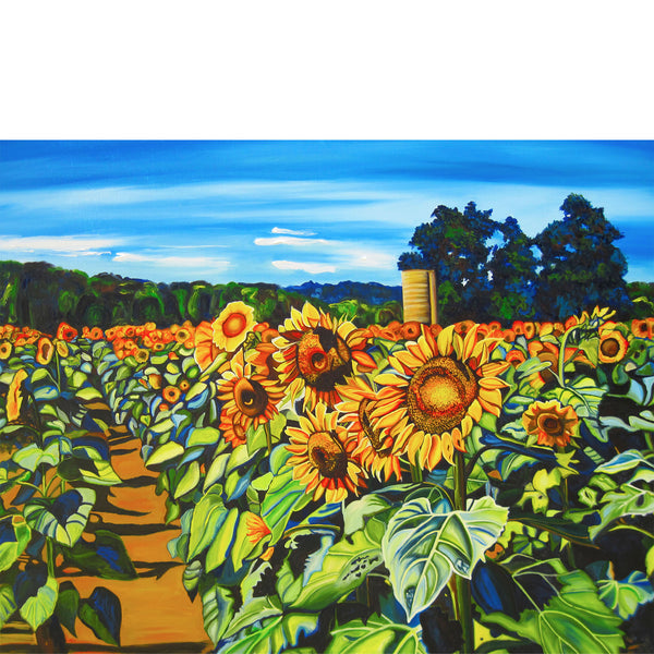 "Sunflower Path" 16" x 20" Decorator ART PRINT