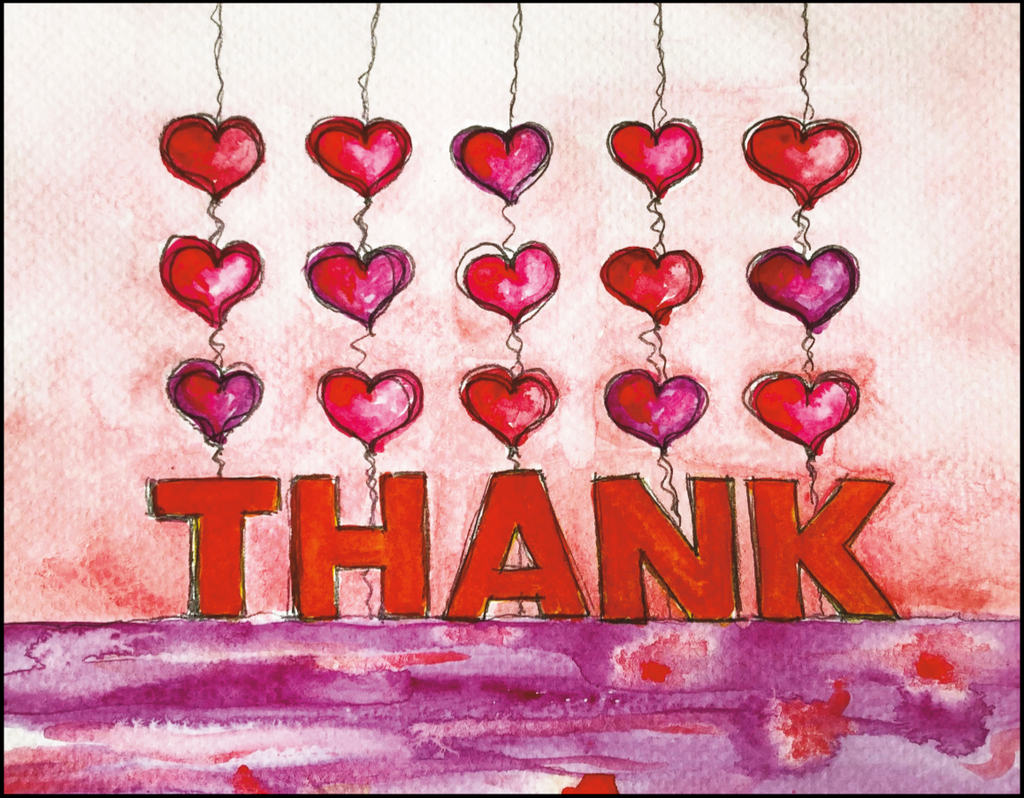 Set of 8 Boxed Note Cards: "THANK"