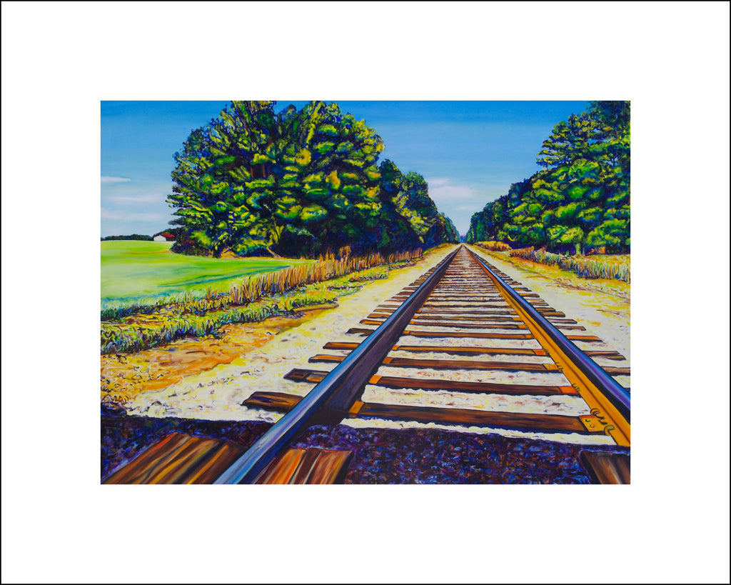 "Train Tracks" Large Paper Art Print