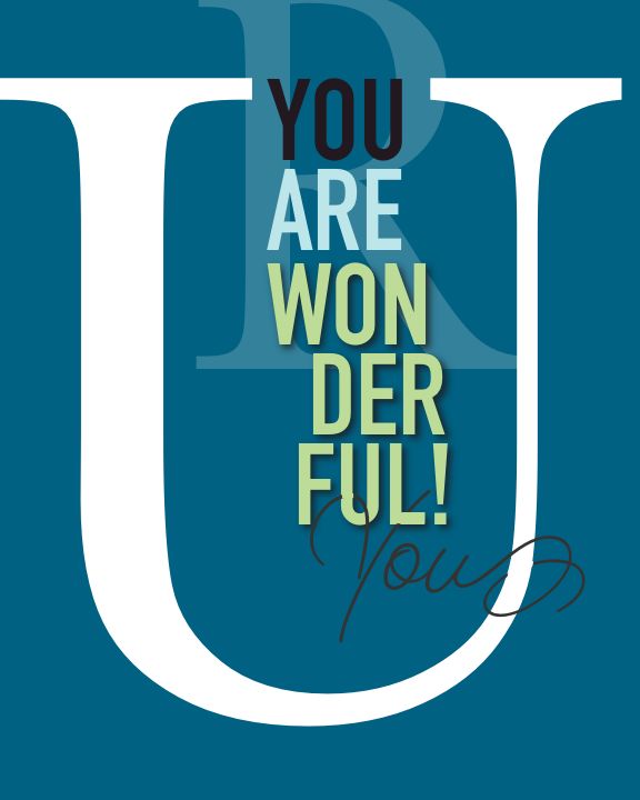 "You are Wonderful You" 8 x 10 Paper Art Print