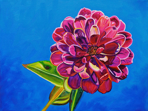 "Zinnia" Large Matted Print