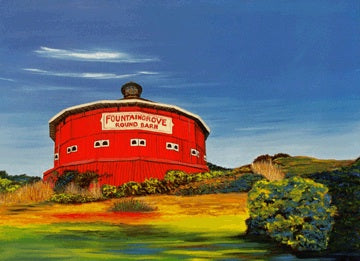 "Round Barn" Large Matted Print