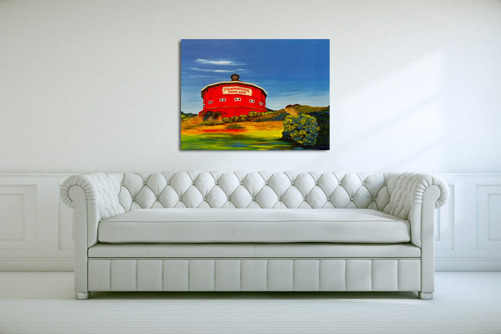 “Round Barn” {LANDSCAPE OIL PAINTING}